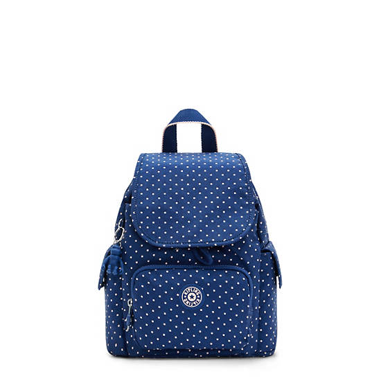 Kipling City Pack Mini Printed Backpack Sırt Çantaları Mavi | TR 1193QM